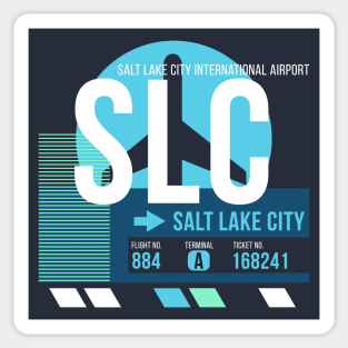 Salt Lake City (SLC) Airport // Sunset Baggage Tag Sticker
